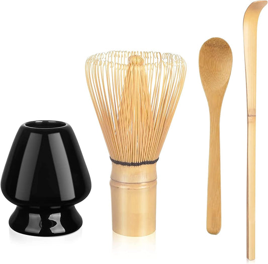 Bamboo Matcha Whisk Set - Black