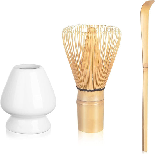 Bamboo Matcha Whisk Set - White