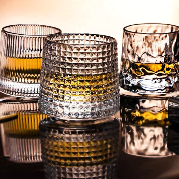 Dancing Crystal Glass Cup - Checkered