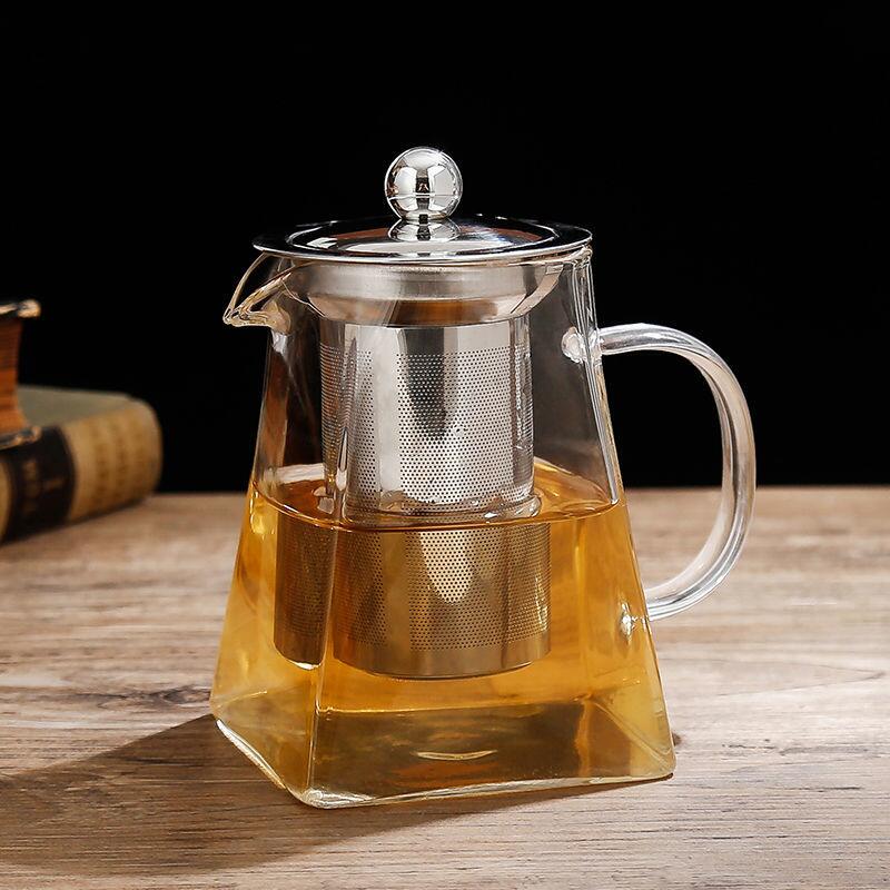 Glass Teapot + 4 Glass Cups set