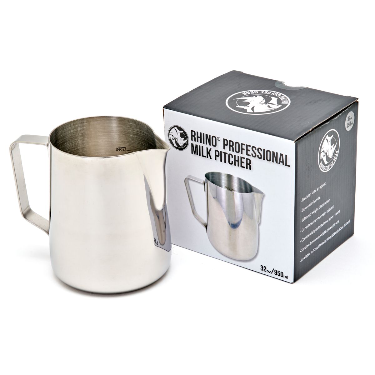 Rhino Pro Milk Pitcher - 950ml/32oz